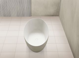 Ванна из искусственного камня ABBER Stein AS9625-1.8 180x85см белый матовый